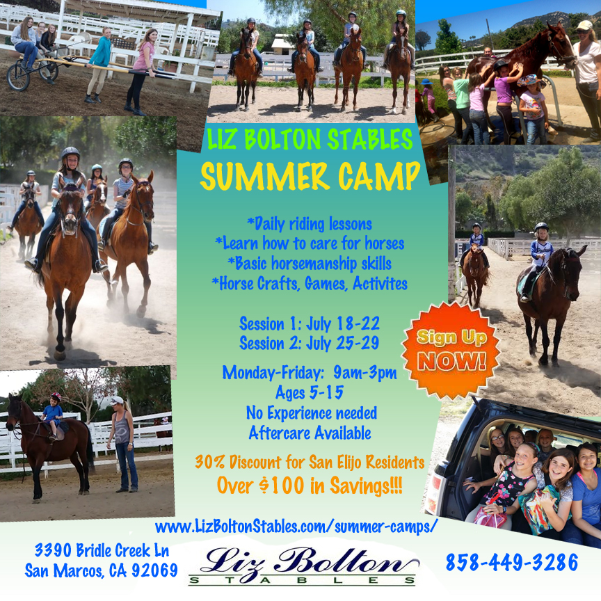 Liz Bolton Stables Offers A Fun Filled Horse Summer Camp San Elijo Life